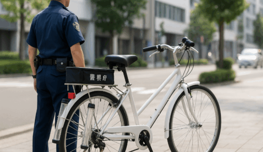 警察官の自転車についている透明な筒の正体